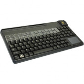 CHERRY SPOS Biometric Keyboard - 106 Keys - QWERTY Layout - 28 Relegendable Keys - Fingerprint Sensor, Magnetic Stripe Reader - USB - Black - TAA Compliance G86-62461EUADAA