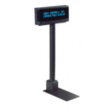 Bematech Logic Controls Pole Display - Green Blue - VFD - 20 x 2 - Serial - Gray - TAA Compliance LDX9000T