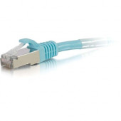 C2g -25ft Cat6a Snagless Shielded (STP) Network Patch Cable - Aqua - Category 6a for Network Device - RJ-45 Male - RJ-45 Male - Shielded - 10GBase-T - 25ft - Aqua 00754