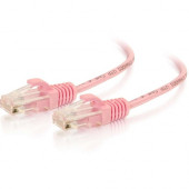 C2g 3ft Cat6 Snagless Unshielded (UTP) Slim Ethernet Network Patch Cable - Pink - 3 ft Category 6 Network Cable for Network Device - First End: 1 x RJ-45 Male Network - Second End: 1 x RJ-45 Male Network - Patch Cable - 28 AWG - Pink 01191