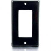 C2g Decorative Style Cutout Single Gang Wall Plate - Black - 1-gang - Black 03730