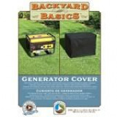 Mr. Bar-B-Q Backyard Basics Generator Cover - Supports Generator - PVC-free, Temperature Resistant, Water Resistant, Dirt Resistant, Dust Resistant, Pollen Resistant, Sap Resistant, Rain Resistant, Elastic, Weather Resistant - Black 07206BB