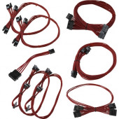 EVGA GS (550/650) Red Power Supply Cable Set (Individually Sleeved) - For Power Supply - Red 100-CR-0650-B9