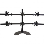 Ergotech Hex LCD Monitor Desk Stand - 28" pole - Black - Hex 3 over 3 w/Heavy Duty Stand 100-D28-B33
