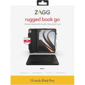 ZAGG Rugged Book Go Keyboard/Cover Case (Book Fold) for Apple 11" iPad Pro - Black - Drop Resistant 103102121
