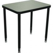 Mooreco Balt Snap Desk Configurable Student Desking - Rectangle Top - Four Leg Base - 4 Legs - 24" Table Top Width x 18" Table Top Depth x 1.25" Table Top Thickness - 32" Height - Assembly Required - Rubber, Tubular Steel 103321-4622