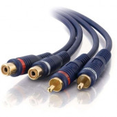 C2g 6ft Velocity RCA Stereo Audio Extension Cable - RCA Male - RCA Female - 6ft - Blue 13040