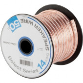 Monoprice Select Series 14AWG Speaker Wire, 50ft - 50 ft Audio Cable for Audio Device, Speaker - First End: 1 x Bare Wire - Second End: 1 x Bare Wire - Gold Plated Connector 14917