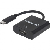 Manhattan SuperSpeed+ USB-C 3.1 to HDMI Converter - C Male to HDMI Female, Black 151788