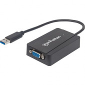 Manhattan SuperSpeed USB 3.0 SVGA Converter - Supports Additional SVGA Display, Black 152303