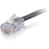 C2g 10ft Cat6 Non-Booted Network Patch Cable (Plenum-Rated) - Black - 10 ft Category 6 Network Cable for Modem, Network Device - First End: 1 x RJ-45 Male Network - Second End: 1 x RJ-45 Male Network - Patch Cable - Gold Plated Contact - Black - RoHS Comp