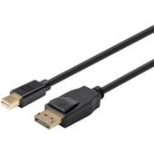 Monoprice Select Series Mini DisplayPort 1.2 to DisplayPort 4K Capable Cable, 15ft - 15 ft DisplayPort/Mini DisplayPort A/V Cable for Audio/Video Device, Computer, Phone, Tablet, Projector, Monitor, HDTV - First End: 1 x Mini DisplayPort Male Digital Audi