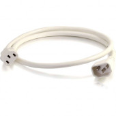 C2g 4ft 18AWG Power Cord (IEC320C14 to IEC320C13) - White - For PDU, Switch, Server - 250 V AC / 10 A - White - 4 ft Cord Length 17497