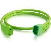 C2g 8ft 14AWG Power Cord (IEC320C14 to IEC320C13) - Green - For PDU, Switch, Server - 250 V AC / 15 A - Green - 8 ft Cord Length 17561