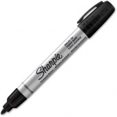 Newell Rubbermaid Sharpie Pro Permanent Marker - Chisel, Bullet Marker Point Style - Black - Metal Barrel - 1 Each 1794229