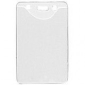 Brady Vertical Top-Load Badge Holder - 4" x 2.5" - Vinyl - 100 / Pack - Clear - TAA Compliance 1815-1100