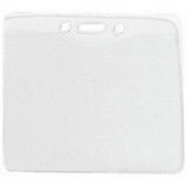 Brady Horizontal Top-Load Badge Holder - 3.87" x 4.18" - Vinyl - 100 / Pack - Clear - TAA Compliance 1815-1400