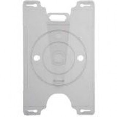 Brady Molded Rigid Convertible Card Holder - 3.5" x 2.25" - Plastic - Clear - TAA Compliance 1840-3010