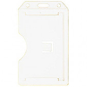 Brady Colored Molded Rigid Two-Sided Multi-Card Holder - 4.25" x 2.36" - Plastic - 100 / Pack - White - TAA Compliance 1840-3088
