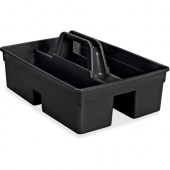 Rubbermaid Commercial Executive Carry Caddy - 6.5" Height x 10.8" Width x 15.2" Depth - Black - 6 / Carton 1880994