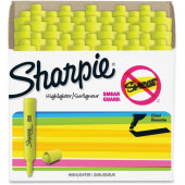 Newell Rubbermaid Sharpie SmearGuard Tank Style Highlighters - Narrow, Wide Marker Point - Chisel Marker Point Style - Fluorescent Yellow - 36 / Pack - TAA Compliance 1920938
