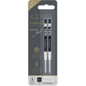 Newell Rubbermaid Parker Ballpoint Gel Pen Refill - Medium Point - Black Ink - Smooth Writing - 2 / Pack - TAA Compliance 1950362