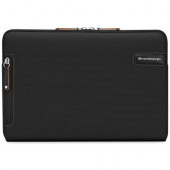 Brenthaven ProStyle 2098 Carrying Case (Sleeve) for 11" Netbook - Black, Copper - Water Resistant - Leather, Ballistic Nylon, Polyurethane, Faux Fur Interior - Handle - 8.5" Height x 12.6" Width x 1" Depth 2098