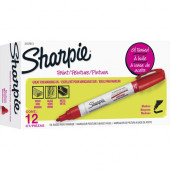 Newell Rubbermaid Sharpie Oil-based Paint Markers - Medium Marker Point - Red Oil Based Ink - 12 / Dozen 2107613