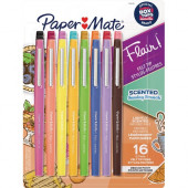 Newell Rubbermaid Paper Mate Flair Scented Pens - Medium Pen Point - 0.7112 mm Pen Point Size - Multicolor Water Based Ink - TAA Compliance 2125408