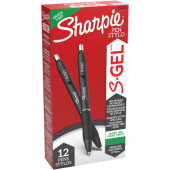 Newell Rubbermaid Sharpie S-Gel Pen - 0.7 mm Pen Point Size - Retractable - Green Gel-based Ink - 12 / Box - TAA Compliance 2126216