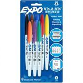 Newell Rubbermaid Expo Vis-Ã -Vis Wet-Erase Markers - Fine Marker Point - Multi - 4 / Pack - TAA Compliance 2134345