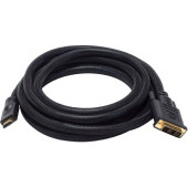 Monoprice 10ft 24AWG CL2 High Speed HDMI to DVI Adapter Cable w / Net Jacket - Black - 10 ft DVI/HDMI Video Cable for PC, Projector, Video Device - First End: 1 x DVI-D (Single-Link) Male Digital Video - Second End: 1 x HDMI Male Digital Audio/Video - Sup