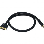 Monoprice 3ft 24AWG CL2 High Speed HDMI to DVI Adapter Cable with Net Jacket, Black - 3 ft DVI-D/HDMI A/V Cable for Audio/Video Device, PC, Projector - First End: 1 x HDMI Male Digital Audio/Video - Second End: 1 x DVI-D (Single-Link) Male Digital Video -