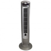 Lasko 2551 Wind Curve Platinum Tower Fan With Remote Control and Fresh Air Ionizer - Remote - Platinum 2551