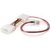 C2g 6in 3-pin Fan to 4-pin Pass-Through Power Adapter Cable - 6" 27078