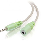 C2g 6ft 3.5mm M/F Stereo Audio Extension Cable (PC-99 Color-Coded) - Mini-phone Male - Mini-phone Female - 6ft - Beige - RoHS Compliance 27408