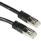 C2g -25ft Cat5e Molded Shielded (STP) Network Patch Cable - Black - Category 5e for Network Device - RJ-45 Male - RJ-45 Male - Shielded - 25ft - Black 28695