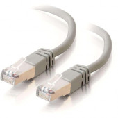 C2g -150ft Cat5e Molded Shielded (STP) Network Patch Cable - Gray - Category 5e for Network Device - RJ-45 Male - RJ-45 Male - Shielded - 150ft - Gray 28712