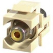 C2g Snap-In Yellow RCA F/F Keystone Insert Module - Ivory - RCA - RoHS Compliance 28744