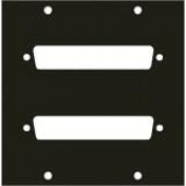 Middle Atlantic Products 2DB37 Faceplate - Black Anodized - Aluminum 2DB37