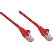 Intellinet Network Solutions Cat5e UTP Network Patch Cable, 3 ft (1.0 m), Red - RJ45 Male / RJ45 Male 318952