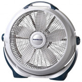 Lasko 3300 Wind Machine Floor Fan - 5 Blades - 508mm Diameter - 3 Speed x 6.5" Depth - Gray Housing 3300
