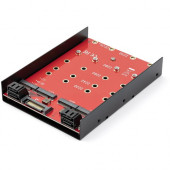 Startech.Com 4x M.2 SATA Mounting Adapter for 3.5in Drive Bay - 4-Drive M.2 SSD to SATA Adapter - Enhance your system by mounting four M.2 SATA-based SSDs into one 3.5" drive bay - M.2 SSD Adapter - M.2 Adapter - M.2 to SATA III 6Gbps Adapter - 4 SSD