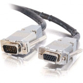 C2g 50ft Plenum-Rated HD15 UXGA M/F Monitor/Projector Extension Cable - HD-15 Male - HD-15 Female - 50ft - Black 40250