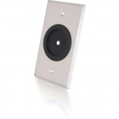 C2g 1.5in Grommet Cable Pass Through Single Gang Wall Plate - Brushed Aluminum - 1-gang - RoHS Compliance 40489