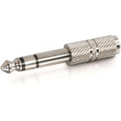 C2g 6.3mm (1/4in) Stereo Male to 3.5mm Mono Female Adapter - 1 x 6.35mm Male Audio - 1 x Mini-phone Female Audio - Metallic Silver - TAA Compliance 40638