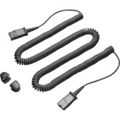 Plantronics Phone Cable/Midi Cable with QD Lock - Quick Disconnect - Quick Disconnect - 10ft - Black - TAA Compliance 40711-01