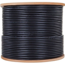 4XEM Cat6A Bulk Cable (Black) - 1000 ft Category 6a Network Cable for Network Device, Home Theater System, Desktop Computer - Bare Wire - Bare Wire - 1.2 Gbit/s - CM - 23 AWG - Black 4XCAT6A1000BK
