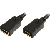 4XEM DisplayPort Female To Female Extension/Adapter - DisplayPort A/V Cable for Audio/Video Device - First End: 1 x DisplayPort Female Digital Audio/Video - Second End: 1 x DisplayPort Female Digital Audio/Video - Black - RoHS Compliance 4XDPDPFFA