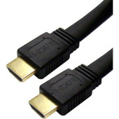 4XEM 10FT Flat HDMI M/M Cable - 10 ft HDMI A/V Cable for Audio/Video Device, TV, Tablet PC, Satellite Receiver - First End: 1 x HDMI Male Digital Audio/Video - Second End: 1 x HDMI Male Digital Audio/Video - Shielding - Gold Plated Connector - Gold Plated